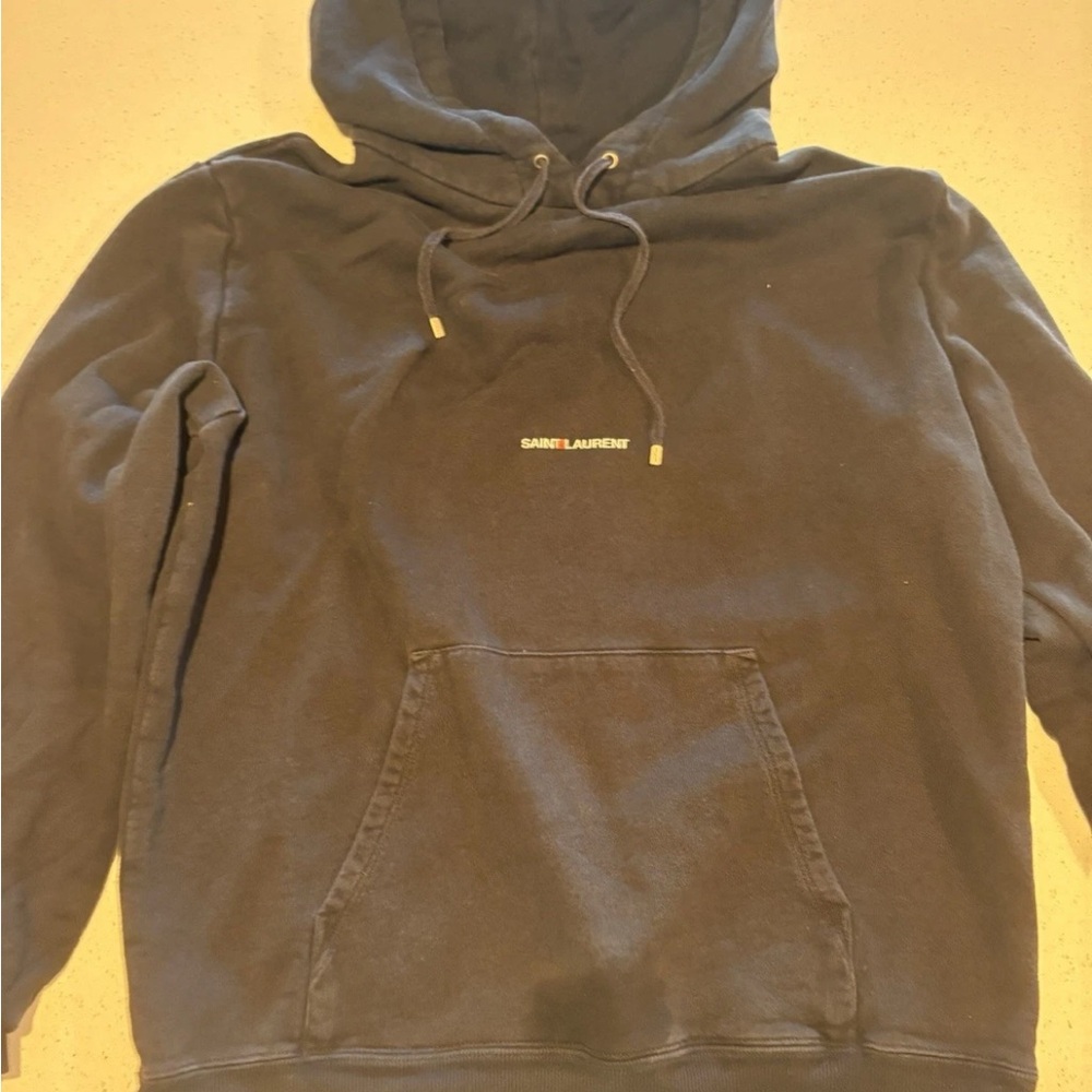 Saint Laurent Cassandre YSL Black Hoodie for Men